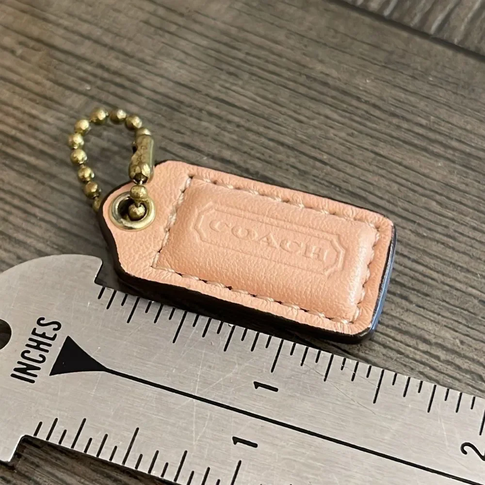 Vintage Coach Light Peach or Flesh Colored Mini Hangtag